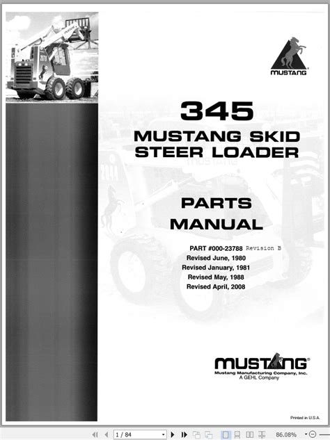 mustang 345 skid steer parts|mustang 345 parts diagram.